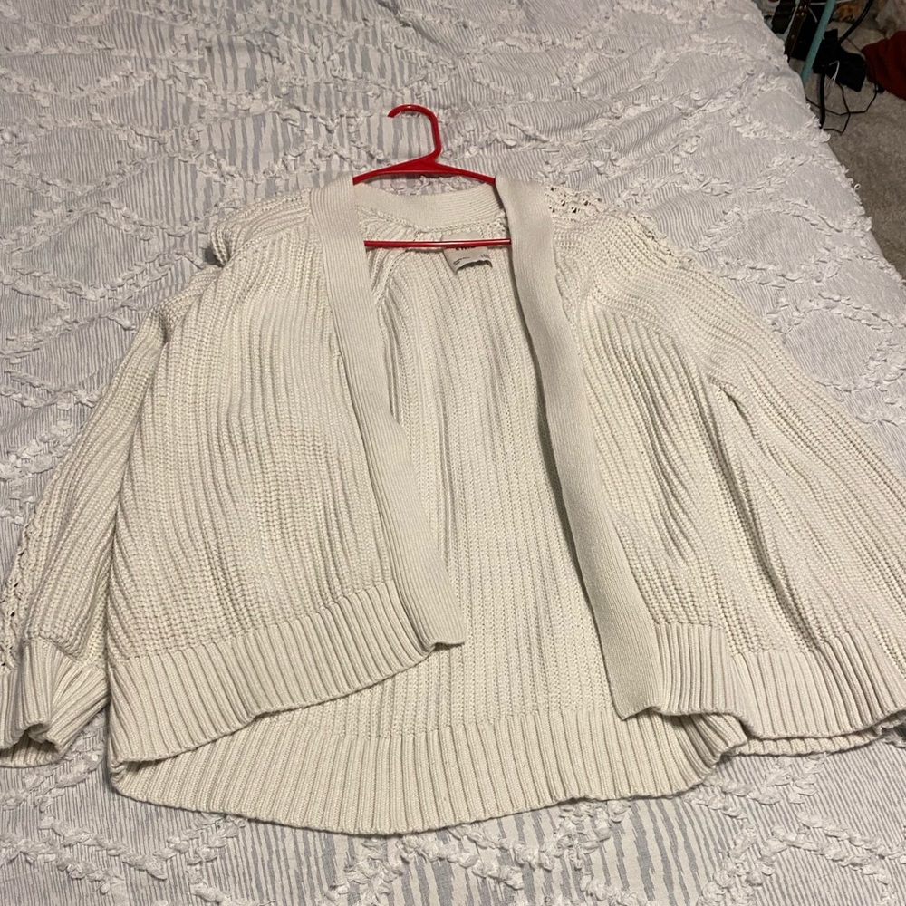 White Abercrombie Cardigan